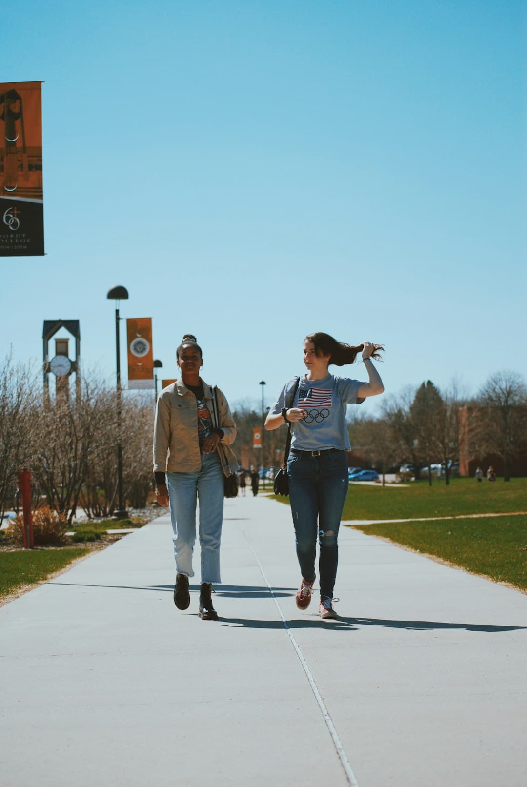 University students on campus