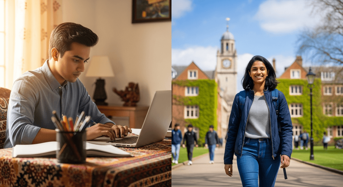 Distance Learning vs On-Campus: Indian Student Comparison